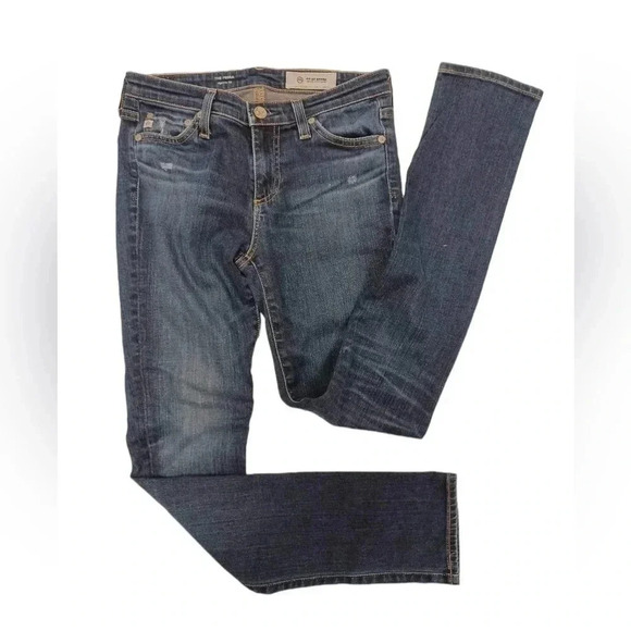 AG Adriano Goldschmied The Prima Cigarette Leg Distressed Jeans Size 25R - Picture 5 of 16